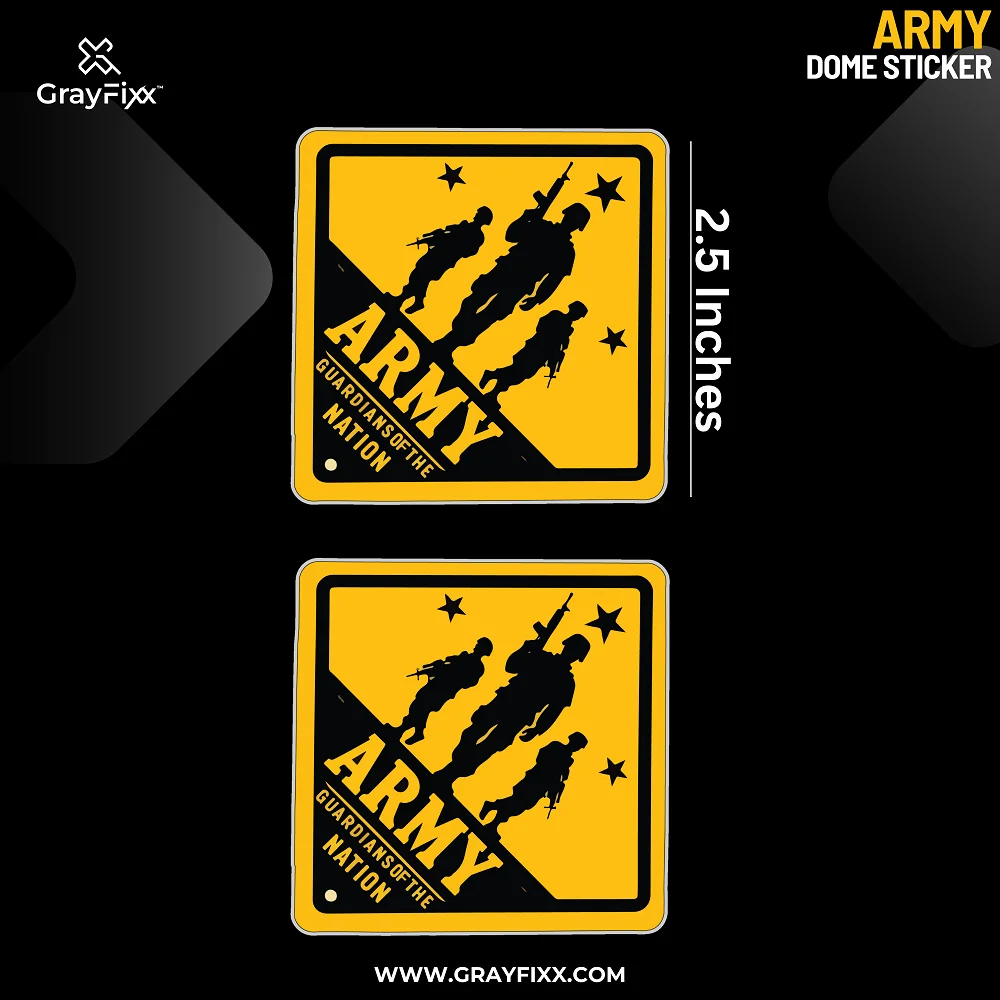 Army Dome Sticker | Size 2.5 Inches, Pack Of 1